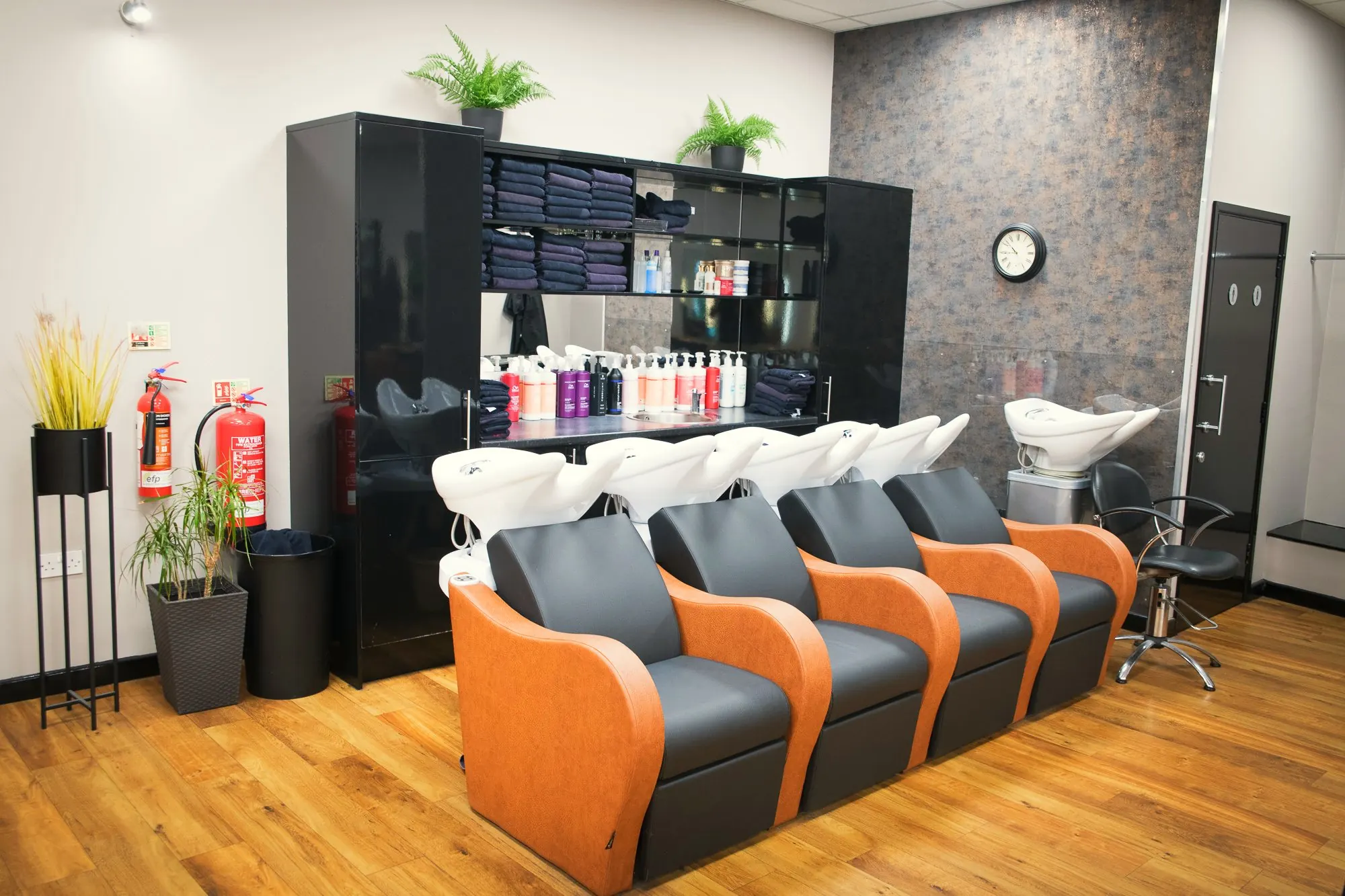 New black wash basins at Deesigner Hair Studio, Ipswich